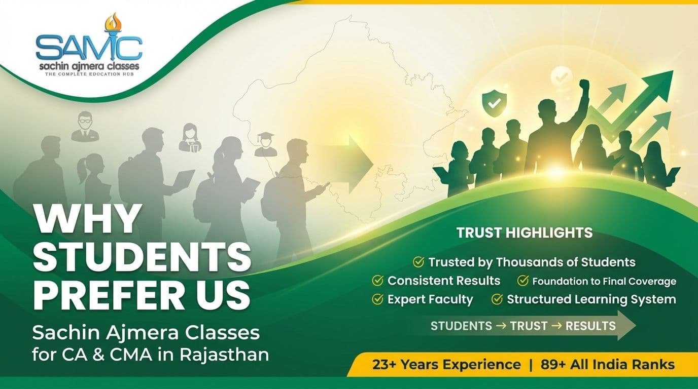 Why Students Prefer Sachin Ajmera Classes for CA & CMA in Rajasthan