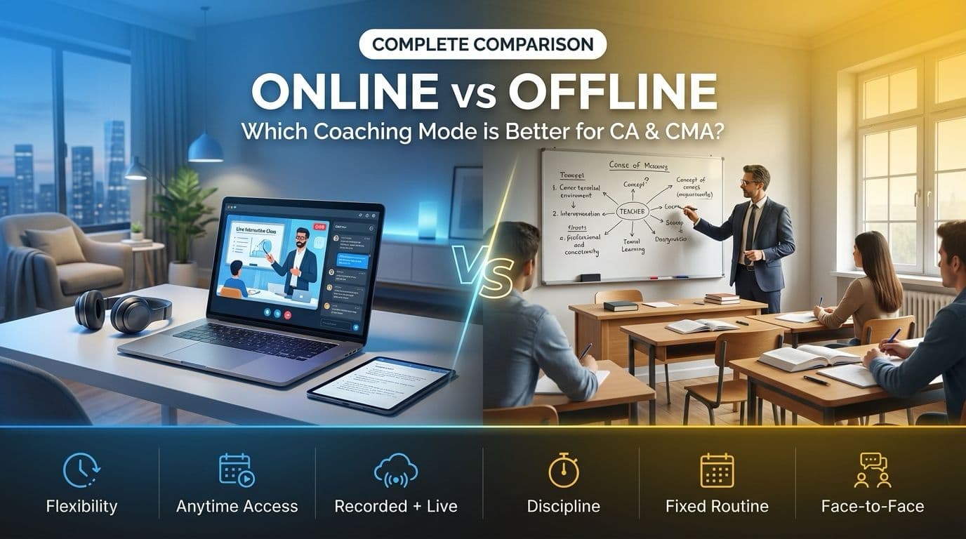Online vs Offline Coaching for CA & CMA – Which is Better?