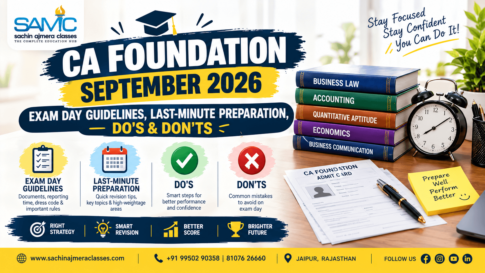 CA Foundation September 2026: Exam Day Guidelines, Last-Minute Preparation, Do's & Don'ts