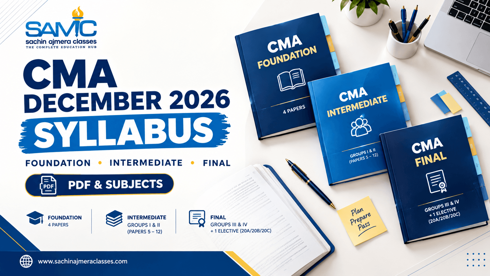 CMA December 2026 Syllabus: Foundation, Intermediate & Final PDF & Subjects
