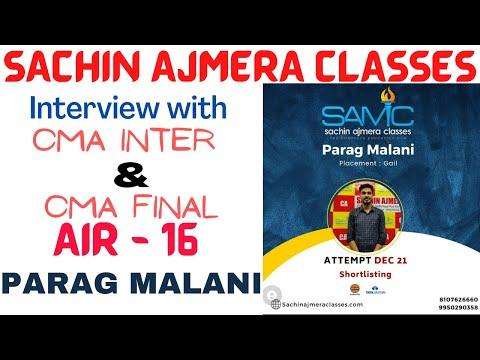 AIR 16 - Sachin Ajmera Classes All India Ranker Interview
